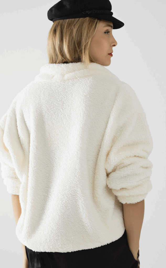 Maglione Ecru Collo A V