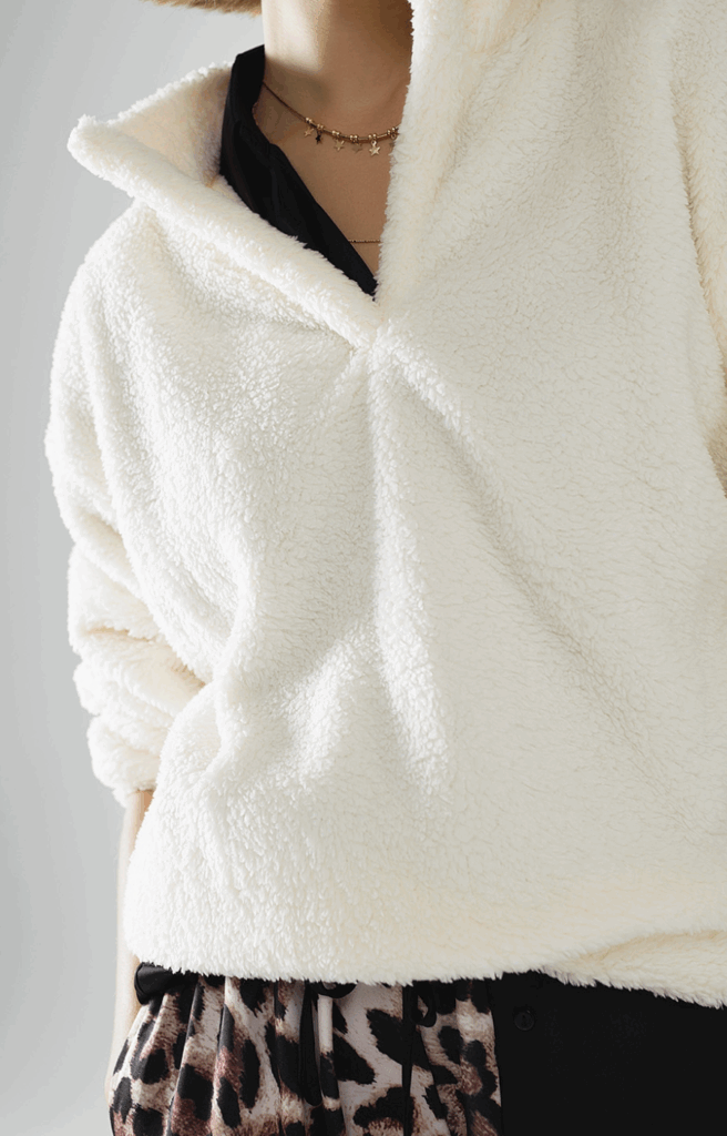 Maglione Ecru Collo A V