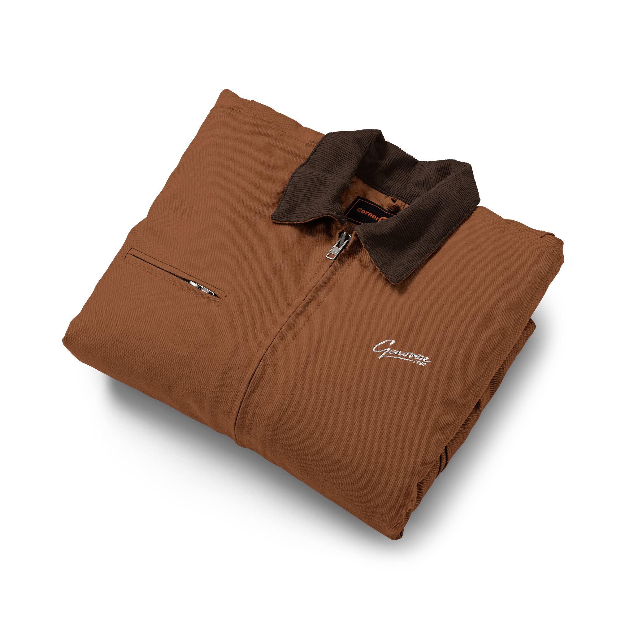 Brown Canvas Work Carpenter Jacket - immagine 2