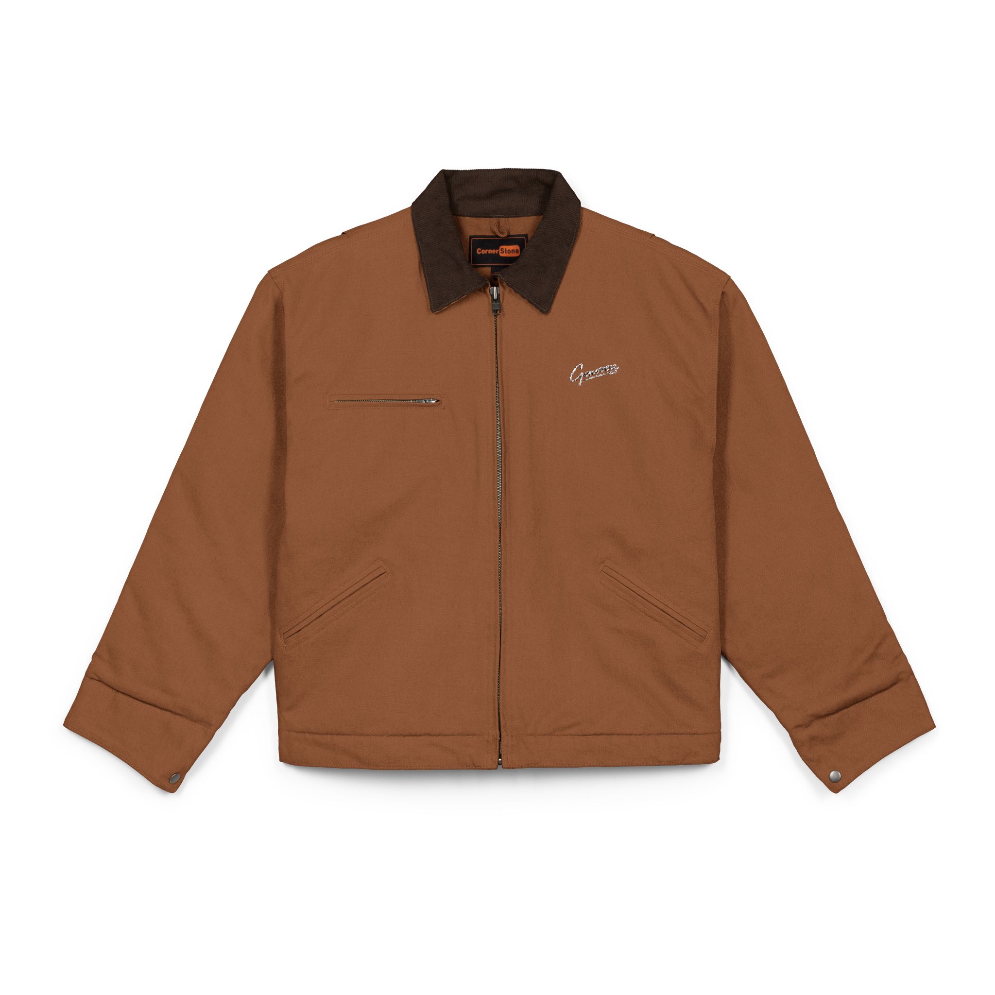 Brown Canvas Work Carpenter Jacket